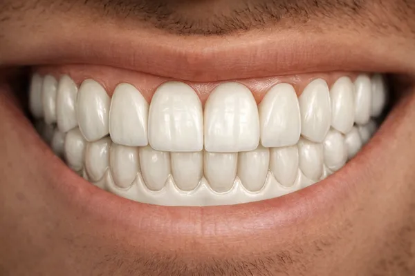 Exocad CAD interface showing digital scan overlay aligned to patient anatomy for full-arch prosthetic design