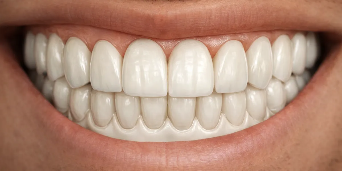 Exocad CAD interface showing digital scan overlay aligned to patient anatomy for full-arch prosthetic design